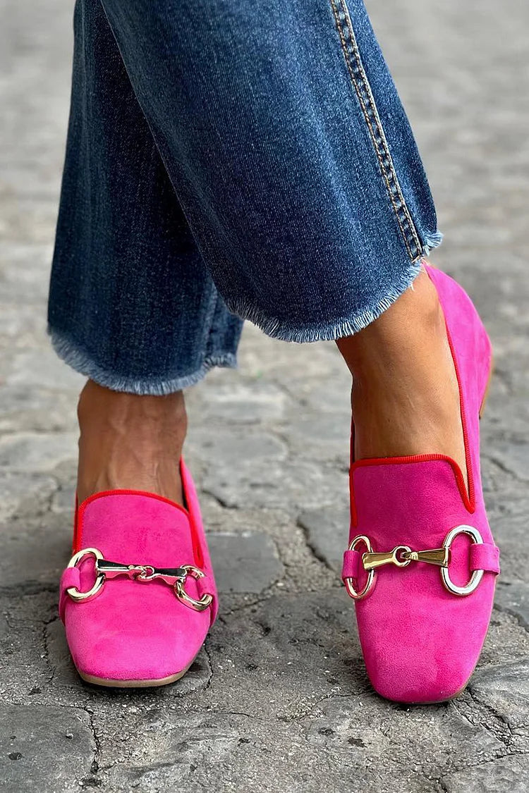 FLUO LOAFERS WITH METAL DETAIL