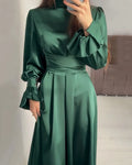 Frost - Elegant Satin Maxi Dress