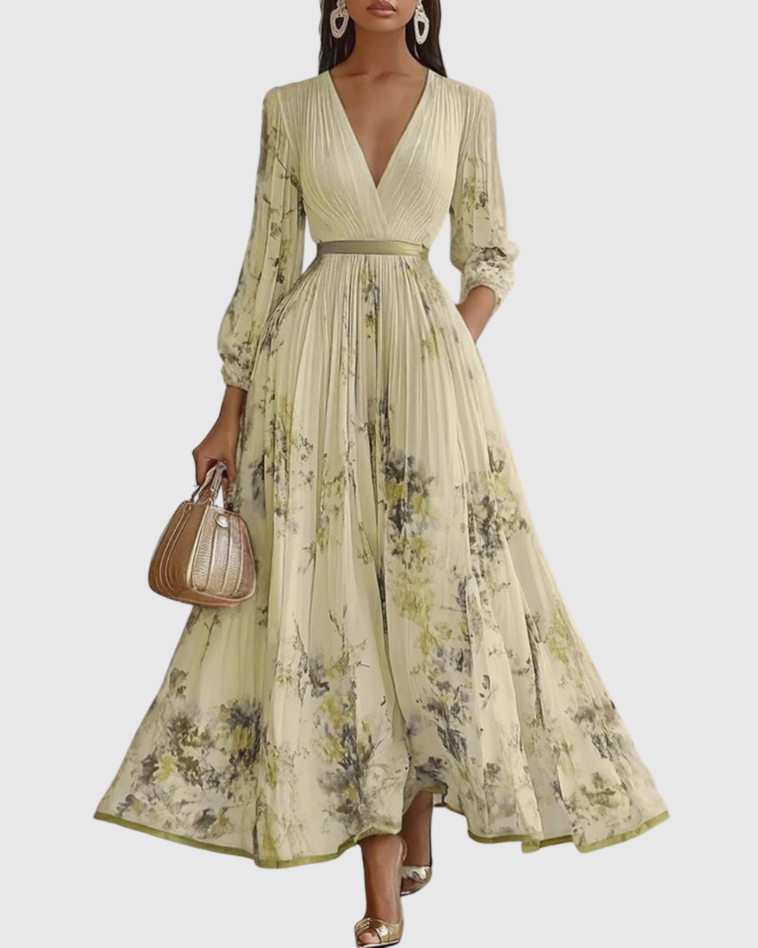 Siena™ | Elegant Pleated Maxi Dress