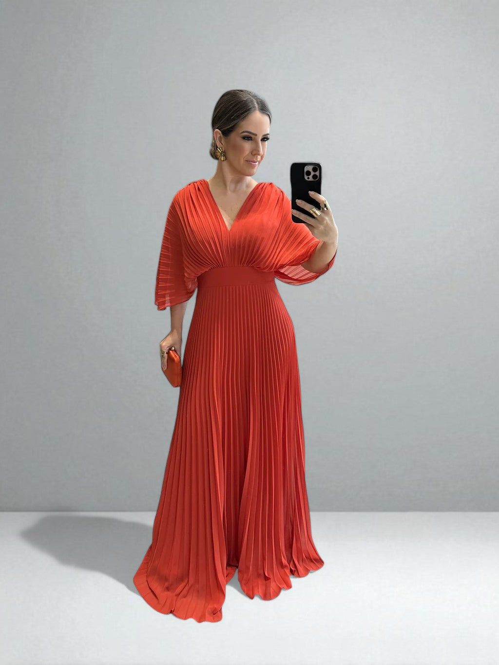 The Amara Pleated Maxi Dress