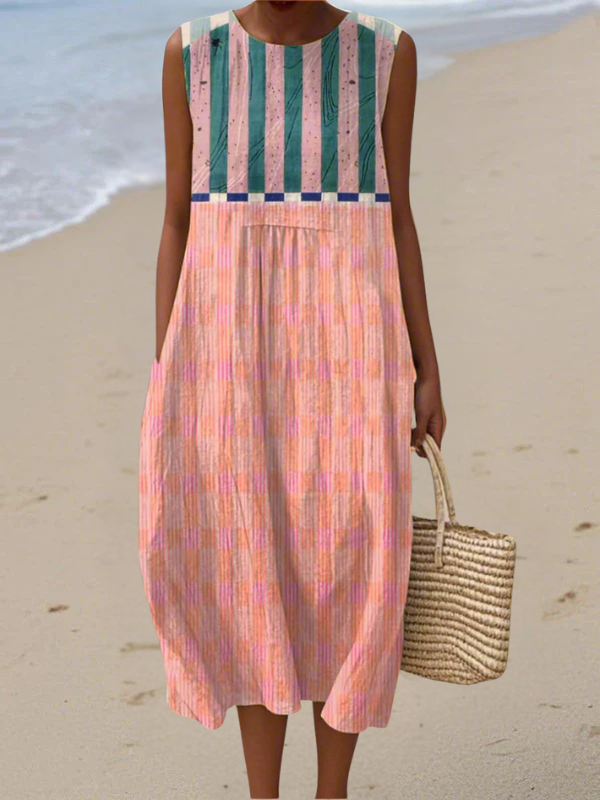 Lily | Striped Midi Dress