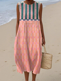 Lily | Striped Midi Dress