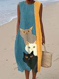 Paisley | Funny Cat Art Print Vintage Dress
