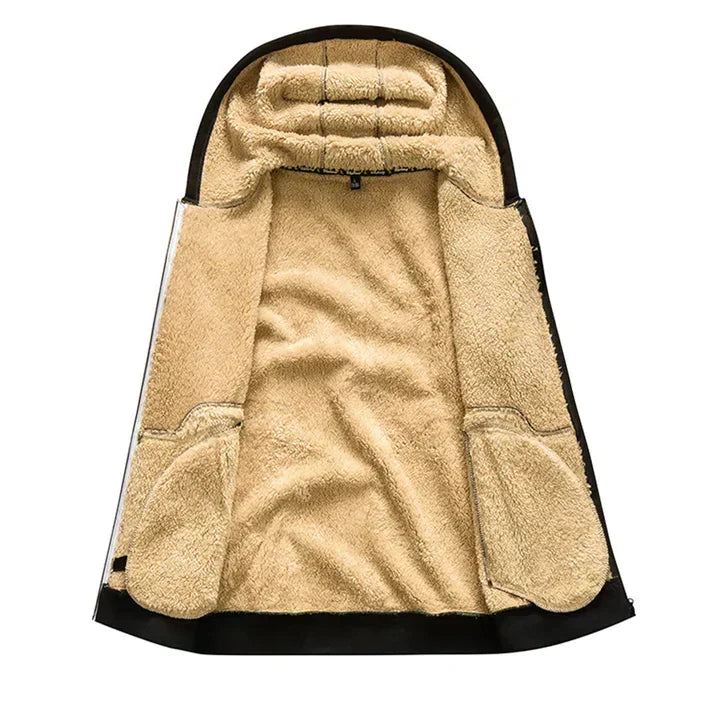 Gilben - Men's Winter Jacket with Hood and Fleece