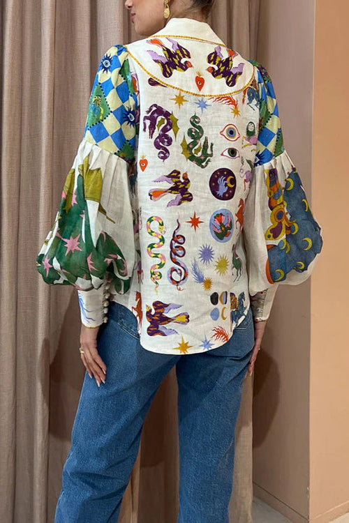 Adalie - Love Balloon Sleeve Shirt