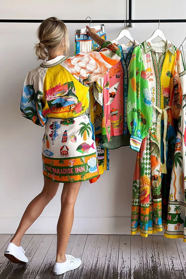 Kim - Belted Pocket Shirt Mini Dress