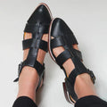 WOVEN POINTED SANDALS