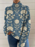 Isla | Timeless floral patterned turtleneck sweater