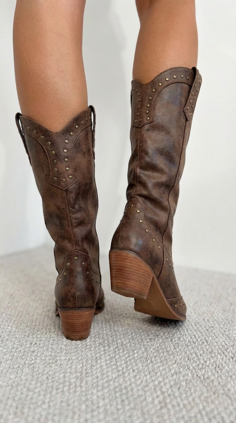 STUDDED WESTERN BOOTS
