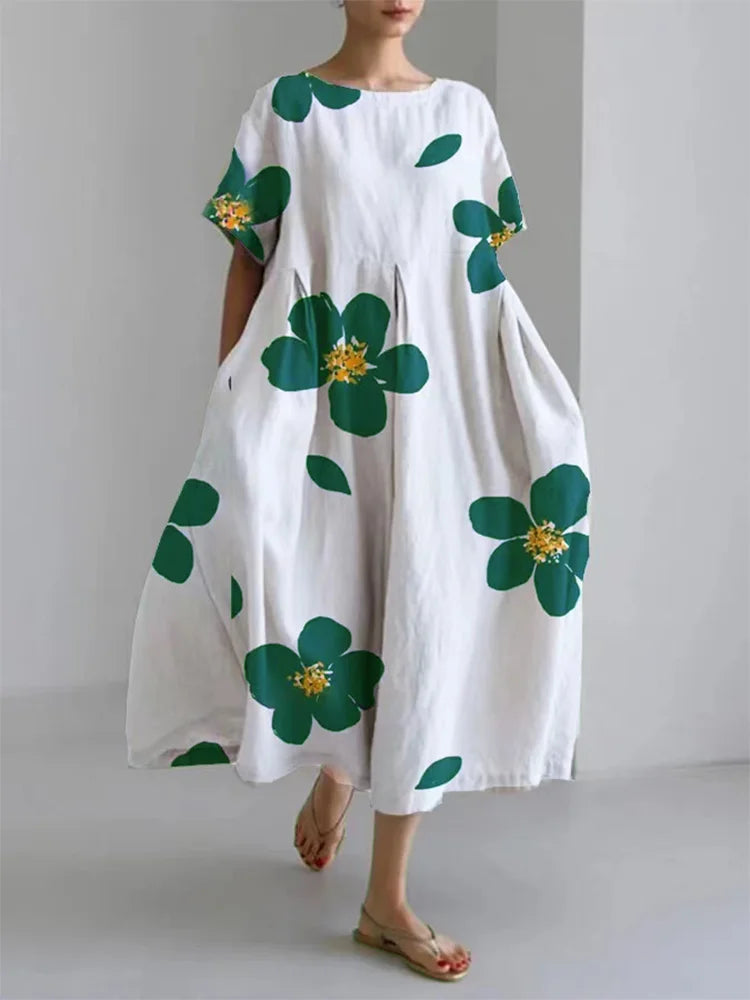 NORA™ | Flattering Summer Floral Maxi Dress