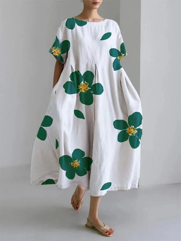 NORA™ | Flattering Summer Floral Maxi Dress