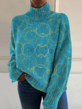 Nora | Art Print with Bright Circle Turtleneck
