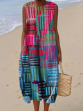Zelie - Rhythm Grid Summer Dress