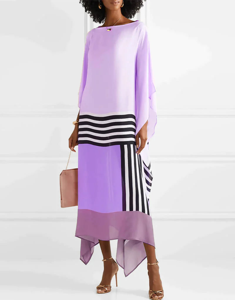Xyrelvyn – Elegant Colorblock Maxi Dress