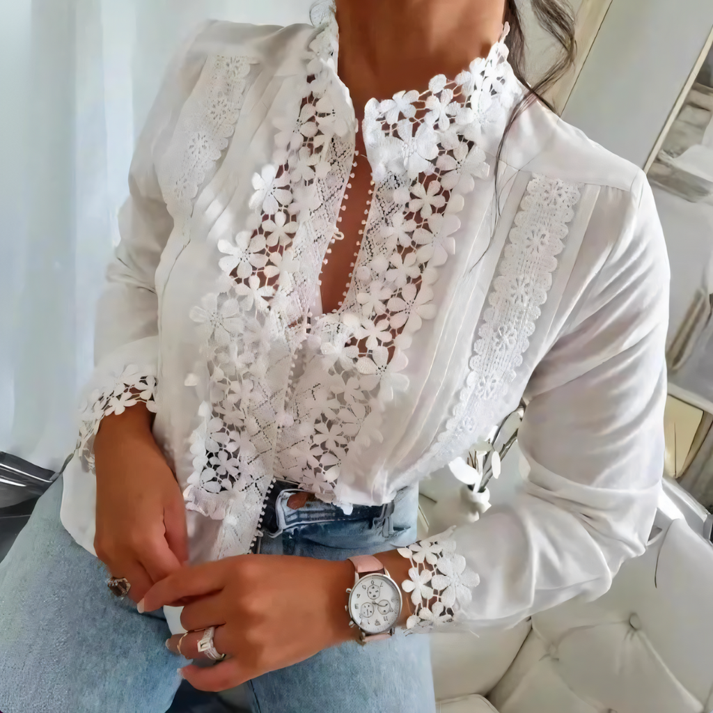 Elena - Blooming Floral Lace Top
