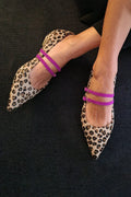 LEOPARD PRINT PUMPS WITH DOUBLE STRAP