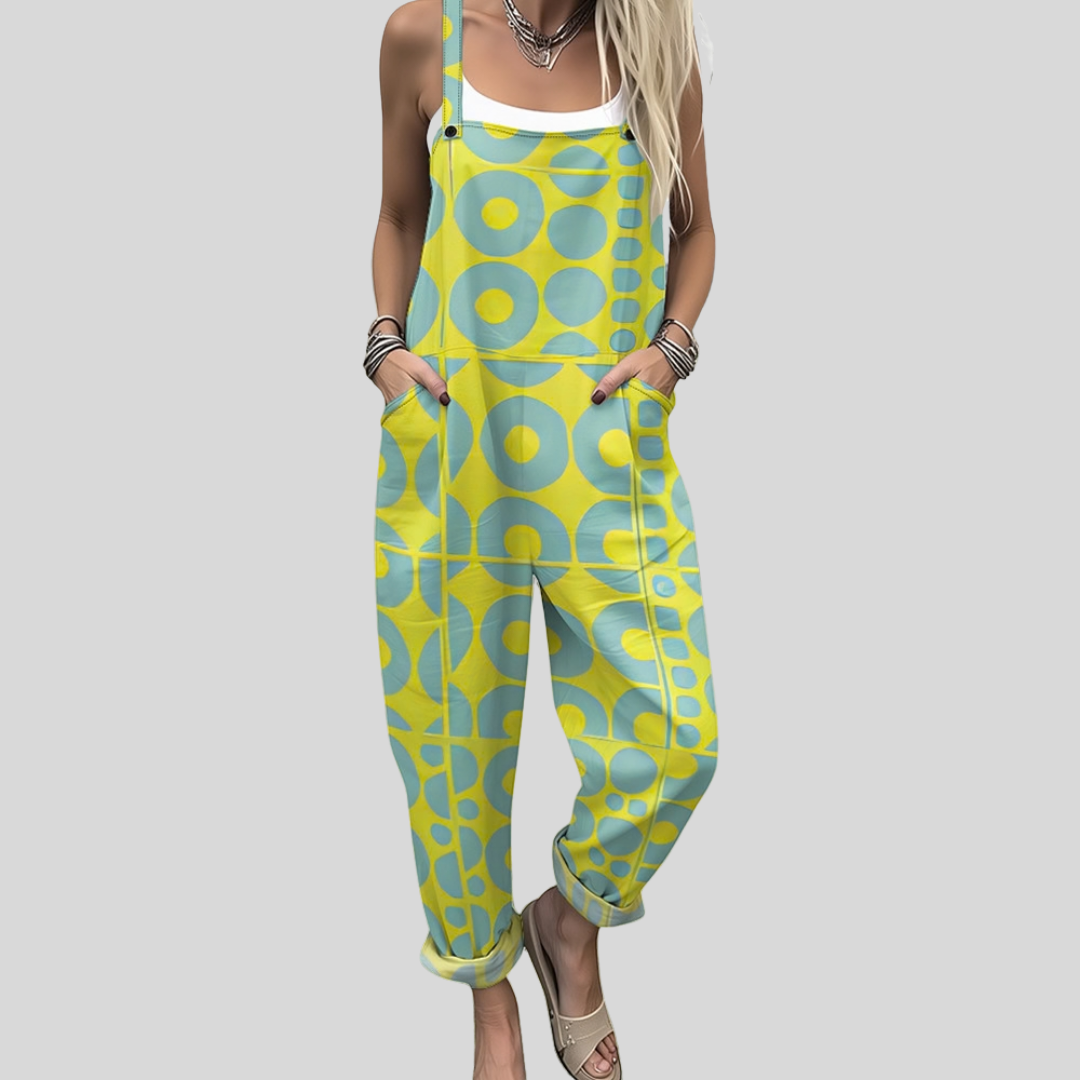 Ningning - Comfortable Printed Overalls