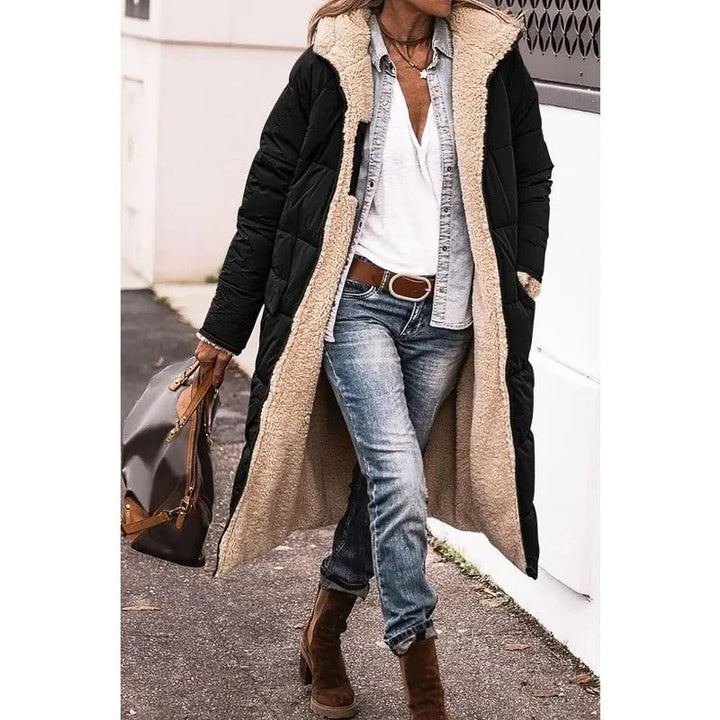 Zoe™ - Comfortable Warm Fleece Long Hooded Puffer Jacket