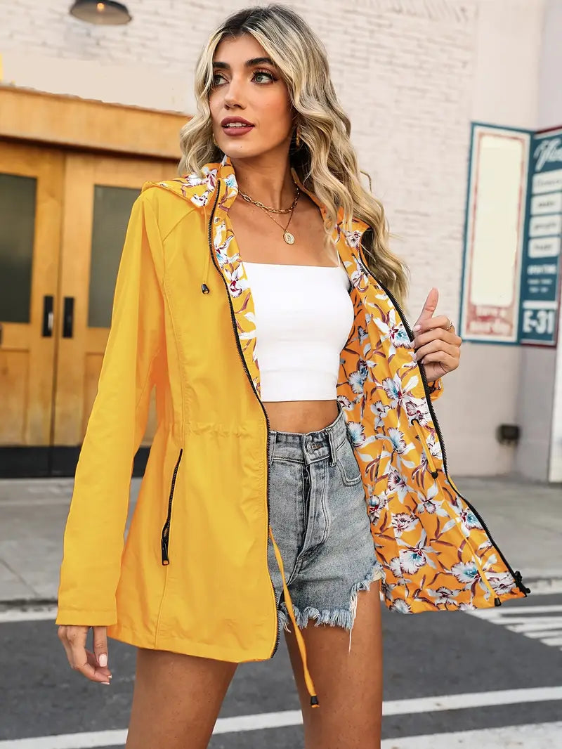 Avery™ - Lightweight Double Sided Floral Print Jacket