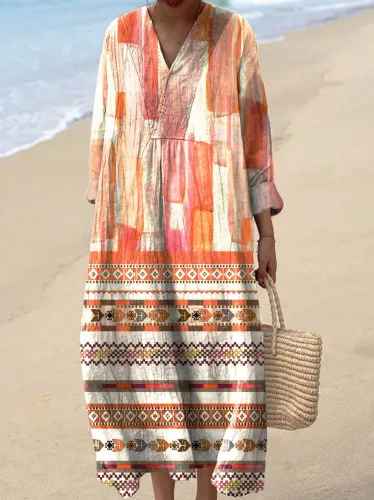 Lauren - Geometric Vintage Dress
