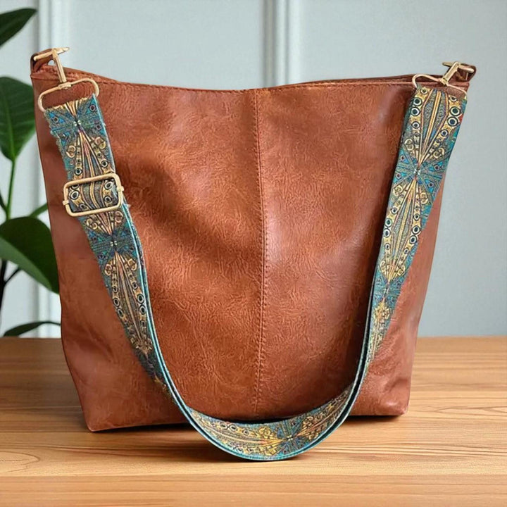 Charming Vintage Leather Bag with Shoulder Strap | Tamar's Vintage Charm
