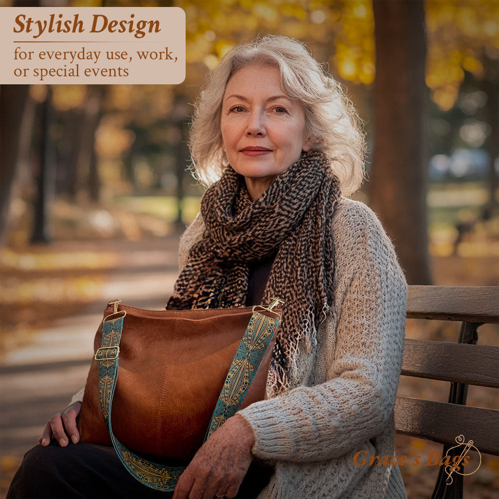 Charming Vintage Leather Bag with Shoulder Strap | Tamar's Vintage Charm