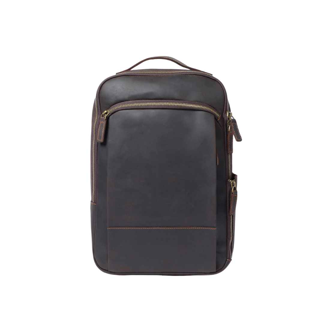 Bogen - Leather Laptop Bag in Backpack Form