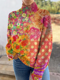 Amelia | Floral Polka Dot Knit Sweater