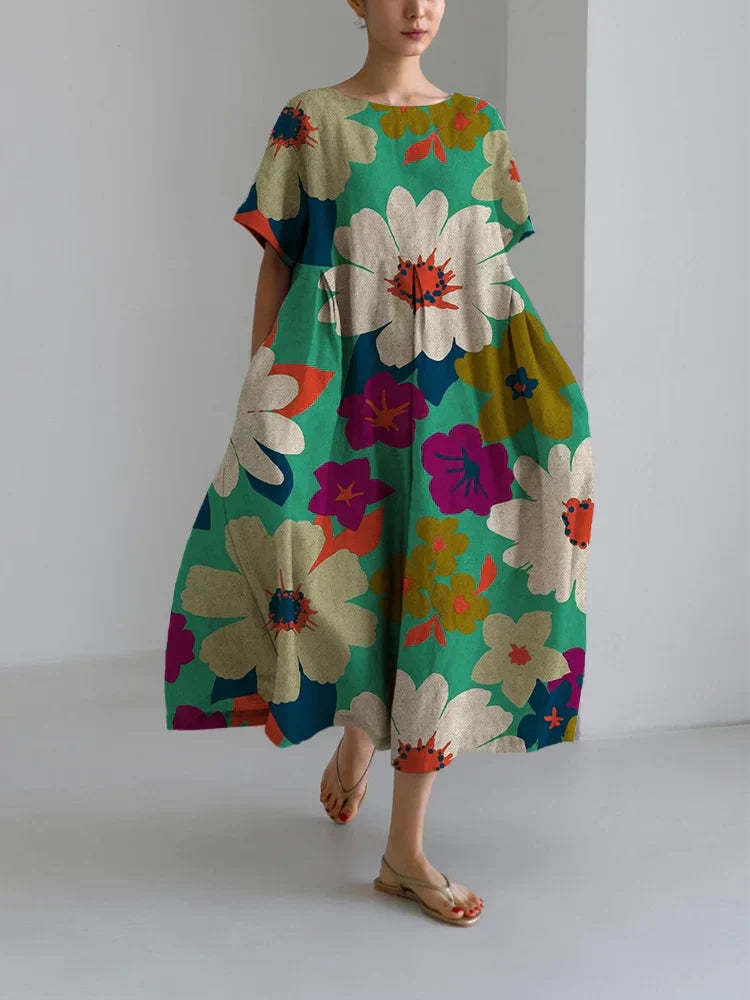 LILY™ | Flattering Summer Floral Maxi Dress