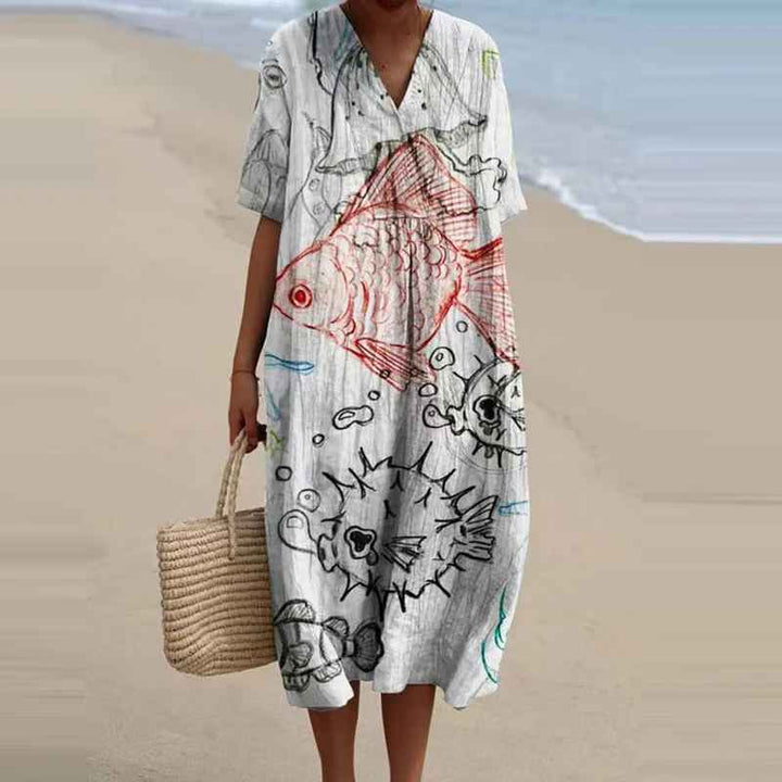 Amanda - Animal Print Vintage Dress