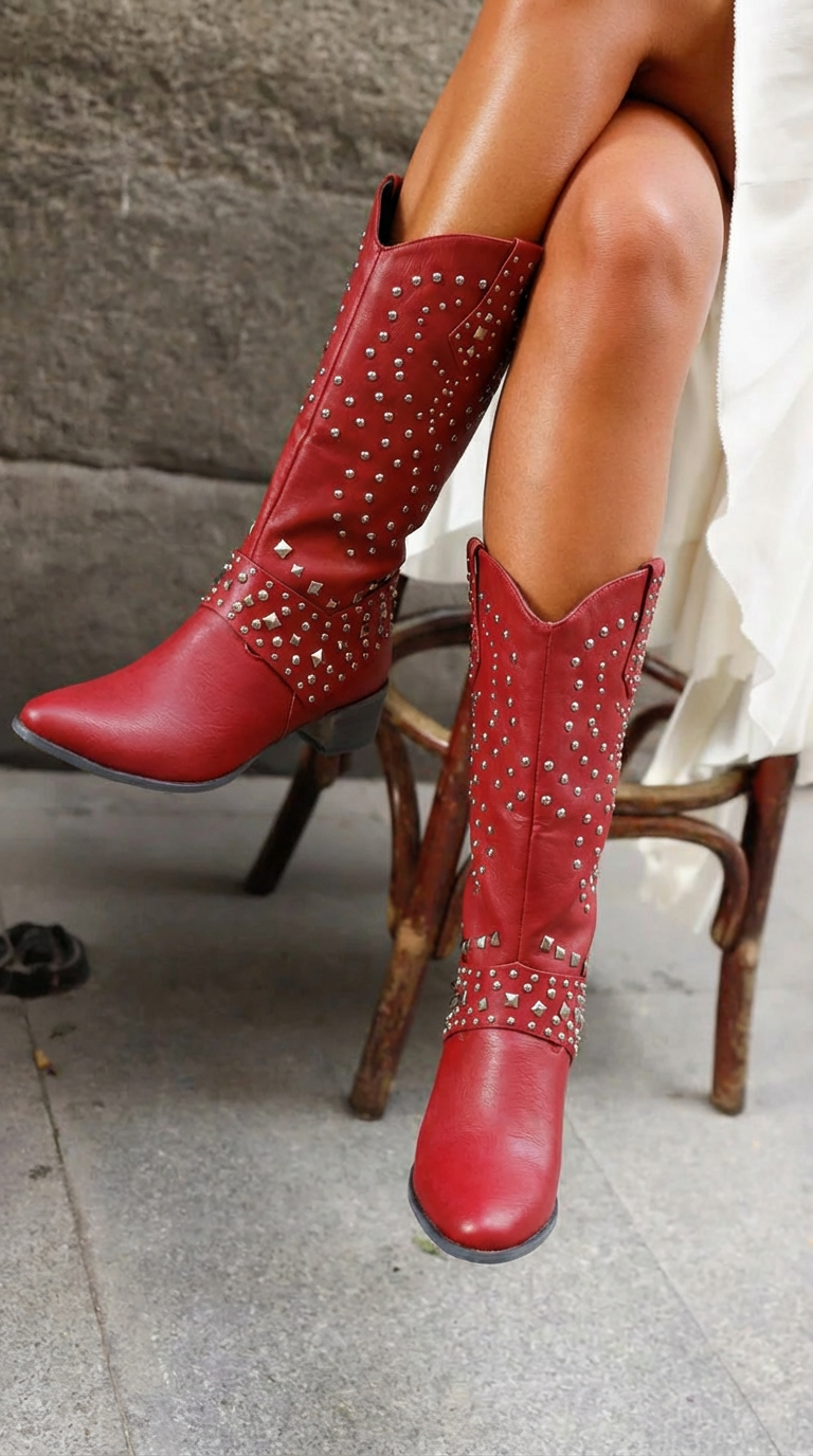 WESTERN STUDDED BOOTS