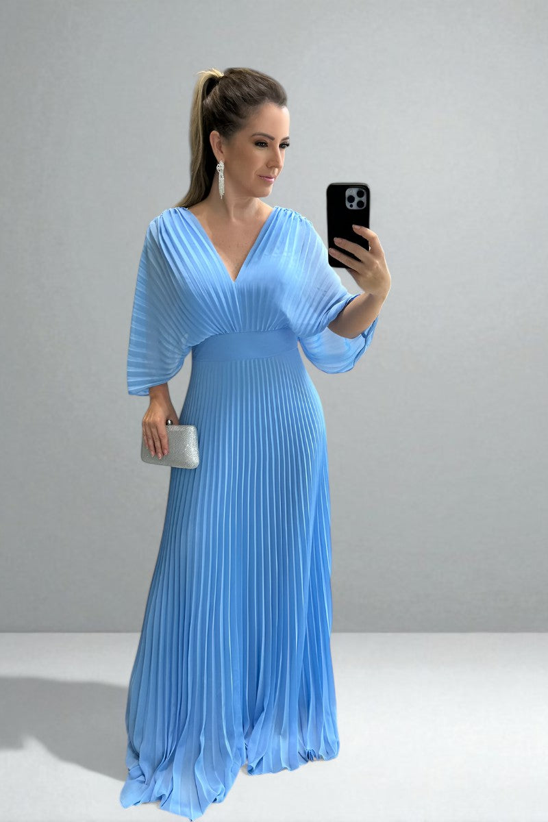 The Amara Pleated Maxi Dress