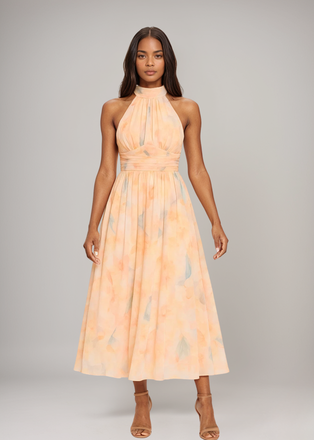 Antonella | Elegant Halter Neck Maxi Dress