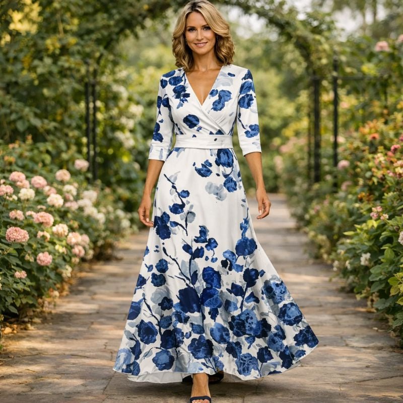 Fleur™ | Elegant Flower Dress with V-neck