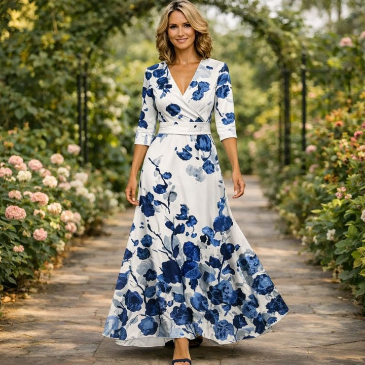 Fleur™ | Elegant Flower Dress with V-neck