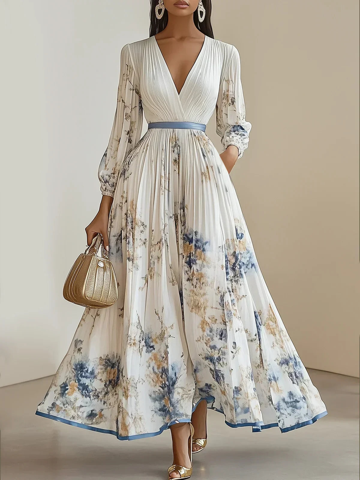 Bristol™ - Floral Patchwork Bohemian Maxi Dress