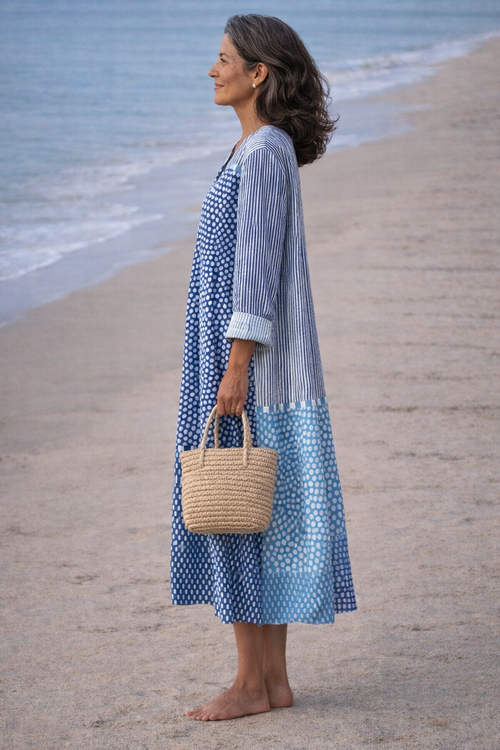 Breeze Flowing Dress Blue