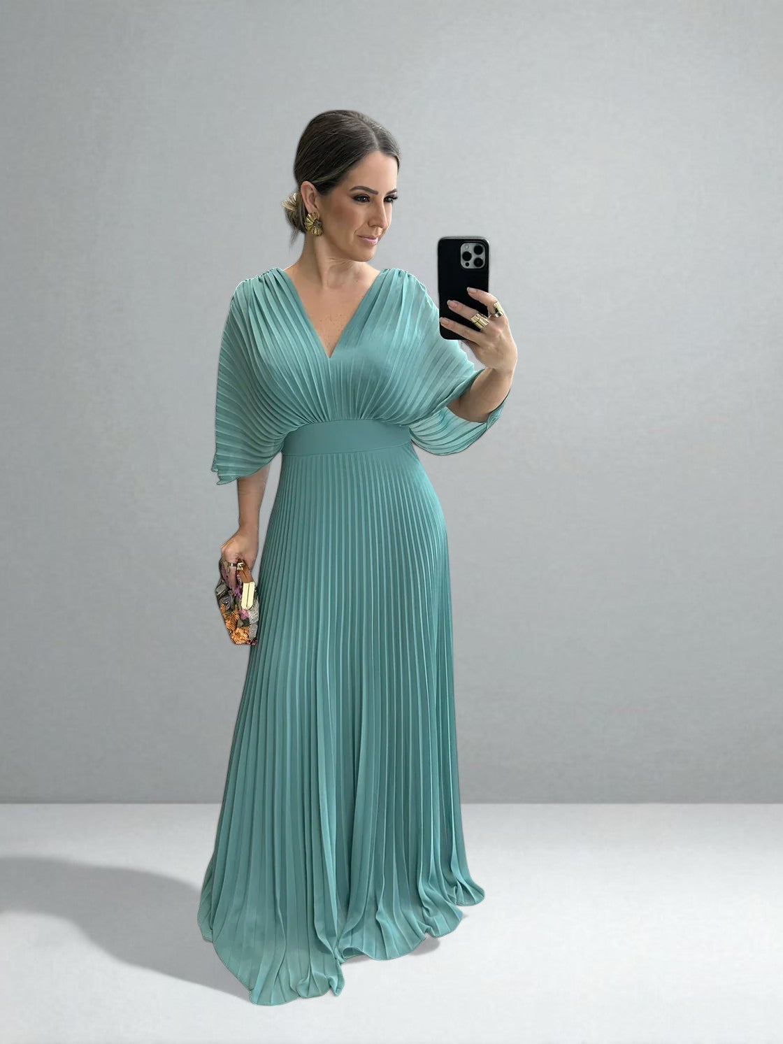 The Amara Pleated Maxi Dress
