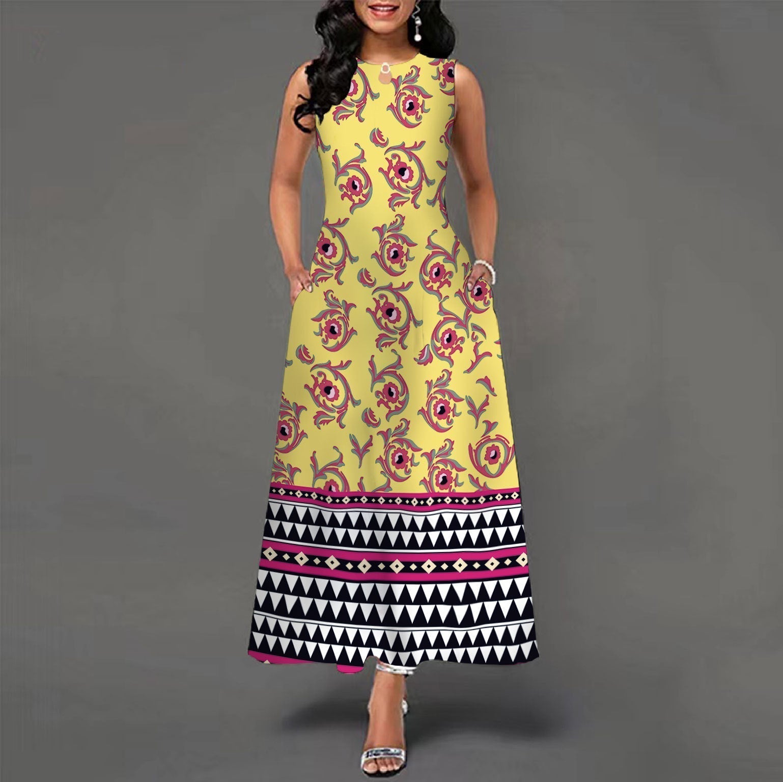 Bianca™ - Casual Sleeveless Dress with Flared Skirt