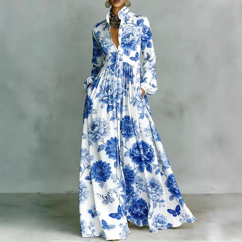 Sienna – Floral Button Maxi Dress
