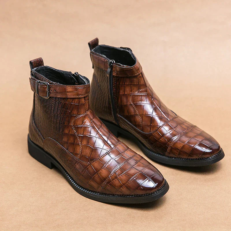 Dylan | Ankle Boots with Buckle Made of Synthetic Leather