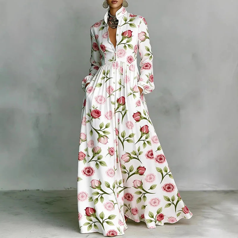 Sienna – Floral Button Maxi Dress