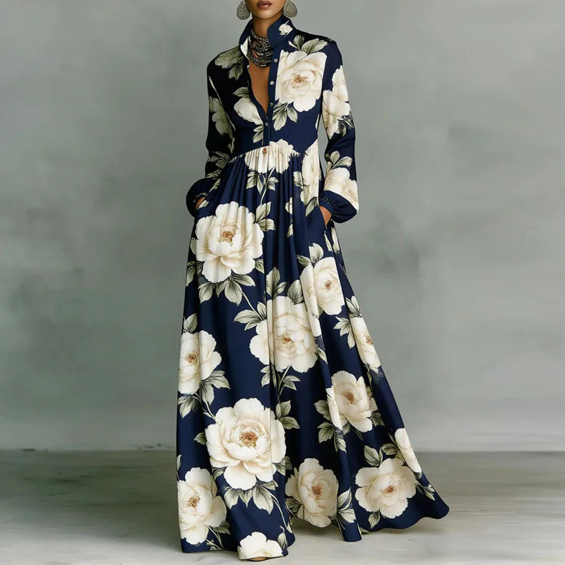 Sienna – Floral Button Maxi Dress