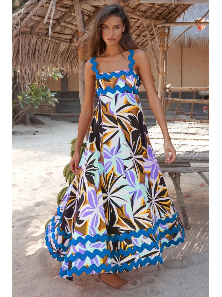 Solana - Elegant Floral Maxi Dress