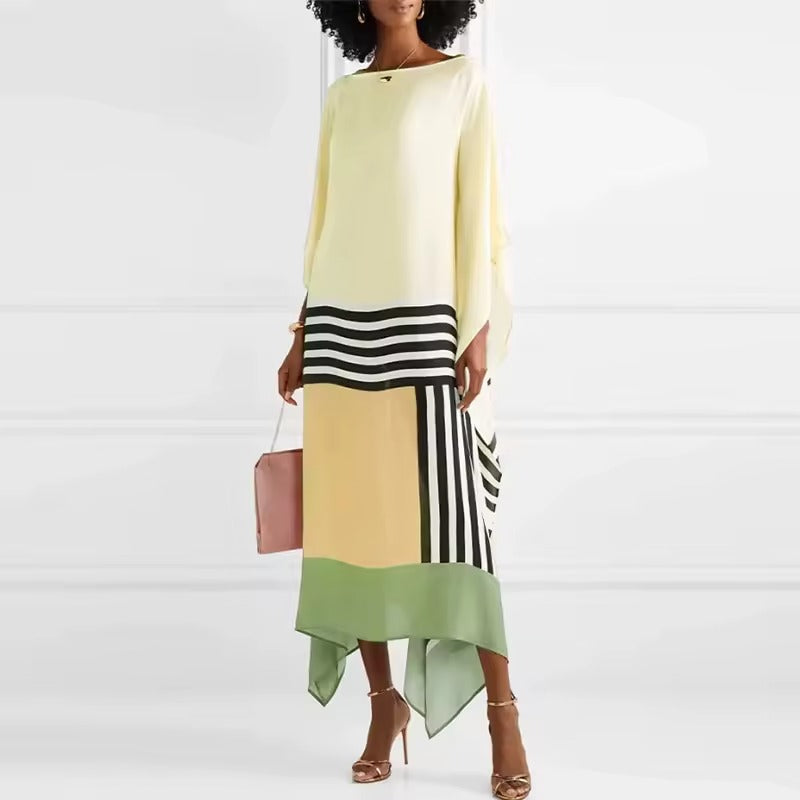 Xyrelvyn – Elegant Colorblock Maxi Dress