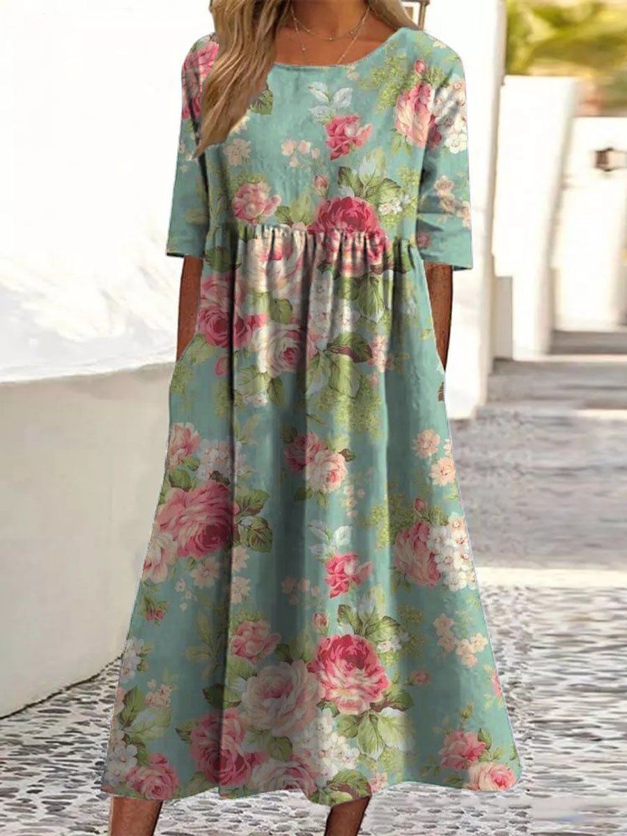 Wendy | Embroidered Casual Midi Dress