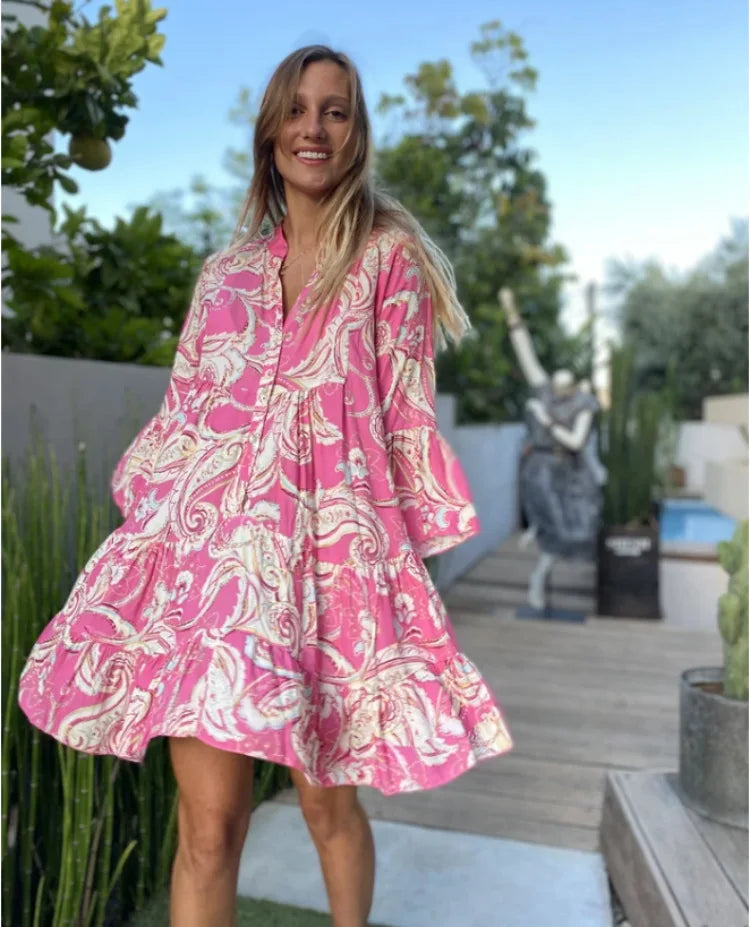 Everlen™ - Boho Bloom Midi Dress