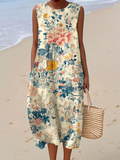 Katrina - Summer Dress with Vintage Floral Pattern