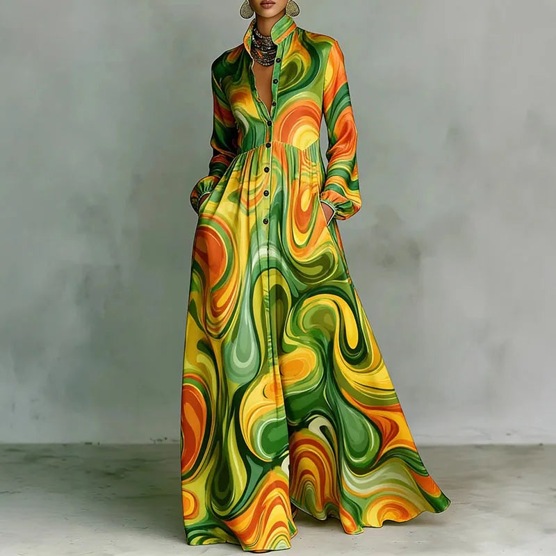 Sienna – Floral Button Maxi Dress