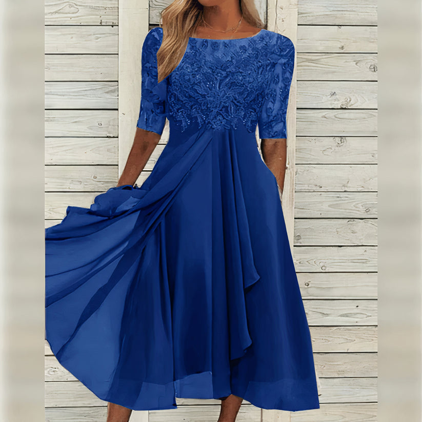 Puck™ | Elegant Lace Midi Dress